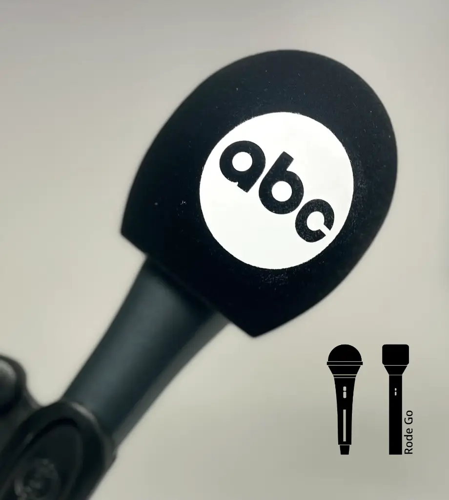 Premium Round Windscreen, Handheld Mic, Large (Black)
