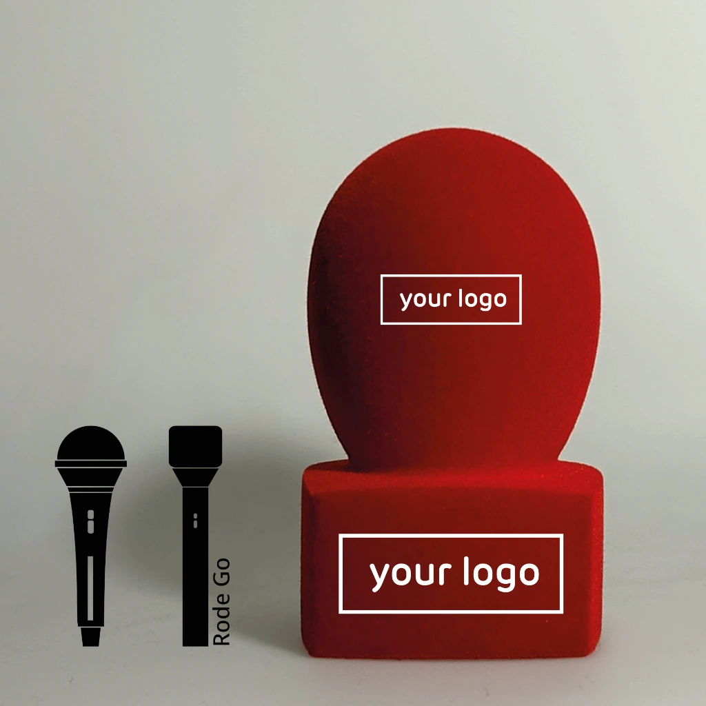 Micrófono de mano con pantalla antiviento triangular premium, grande (Black)